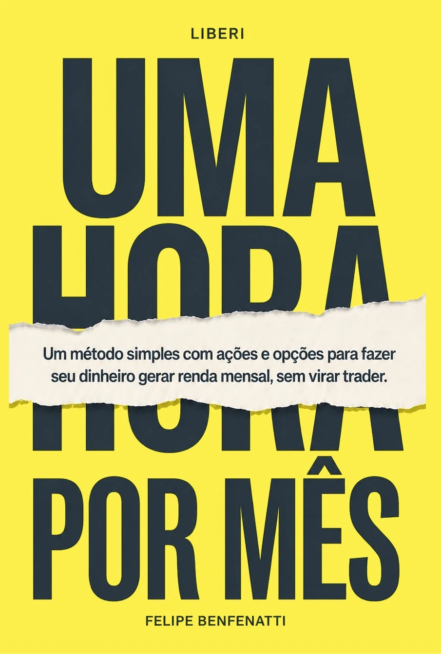 Capa do livro físico Uma Hora por Mês, de Felipe Benfenatti